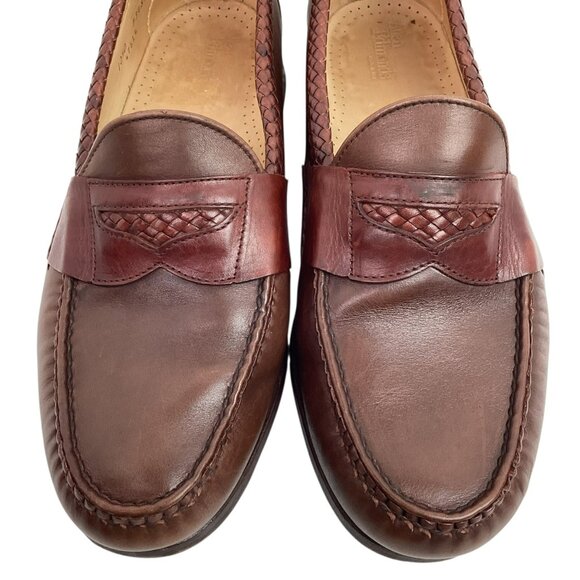 Allen Edmonds Newcastle Mens 10.5D Braided Leather Loafers Brown Allen Edmonds Newcastle Men main image 3